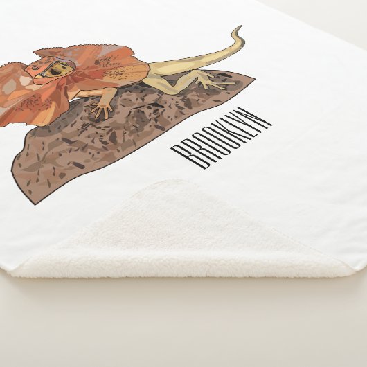 Cartoon-Illustration für den Frillenhalseidechsen Sherpadecke (3/4)