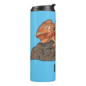 Cartoon-Illustration für den Frillenhalseidechsen Thermosbecher (Nach links gedreht)