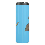 Cartoon-Illustration für den Frillenhalseidechsen Thermosbecher (Rückseite)