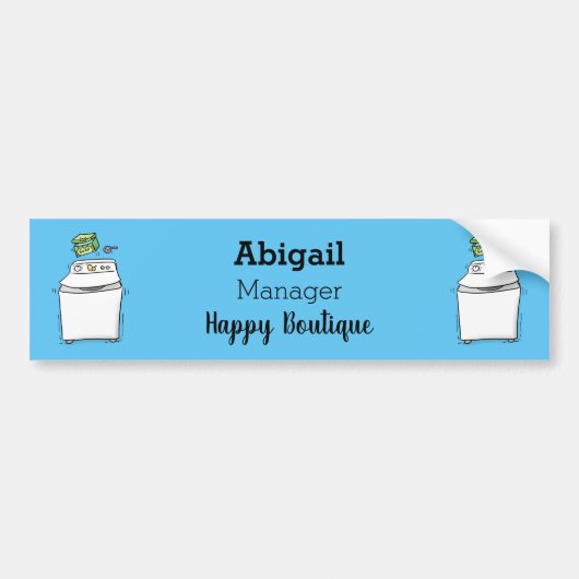 Cartoon-Illustration für die niedliche Waschmaschi Autoaufkleber (Vorne)