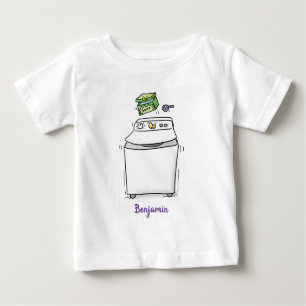 Cartoon-Illustration für die niedliche Waschmaschi Baby T-shirt