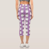 Cartoon-Illustration für die niedliche Waschmaschi Capri Leggings (Rückseite)