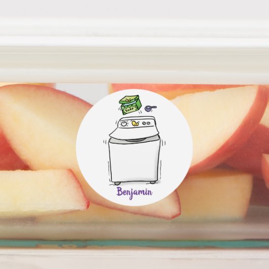 Cartoon-Illustration für die niedliche Waschmaschi Etiketten (Befestigt)
