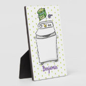 Cartoon-Illustration für die niedliche Waschmaschi Fotoplatte (Seite)