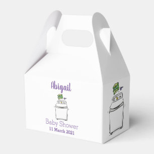 Cartoon-Illustration für die niedliche Waschmaschi Geschenkschachtel