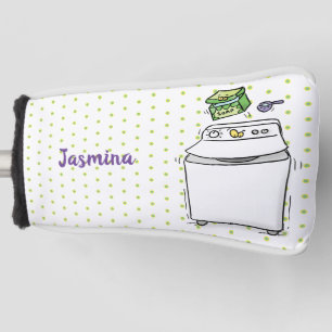 Cartoon-Illustration für die niedliche Waschmaschi Golf Headcover