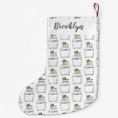 Cartoon-Illustration für die niedliche Waschmaschi Kleiner Weihnachtsstrumpf (Rückseite)