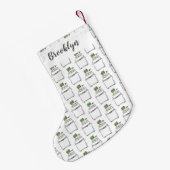 Cartoon-Illustration für die niedliche Waschmaschi Kleiner Weihnachtsstrumpf (Rückseite (Hängend))