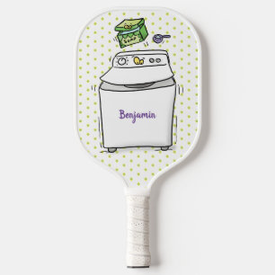 Cartoon-Illustration für die niedliche Waschmaschi Pickleball Schläger