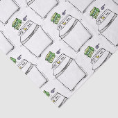 Cartoon-Illustration für die niedliche Waschmaschi Seidenpapier (Ausschnitt)