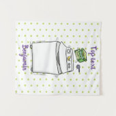 Cartoon-Illustration für die niedliche Waschmaschi Wandteppich (Vorderseite (Horizontal))