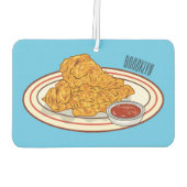 Cartoon-Illustration für gefrorenes Huhn Autolufterfrischer (Rückseite)