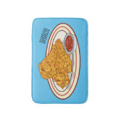 Cartoon-Illustration für gefrorenes Huhn Badematte (Vorderseite Vertikal)