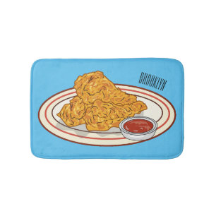 Cartoon-Illustration für gefrorenes Huhn Badematte