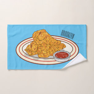 Cartoon-Illustration für gefrorenes Huhn Badhandtuch Set