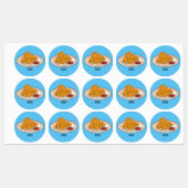 Cartoon-Illustration für gefrorenes Huhn Etiketten (Blatt)