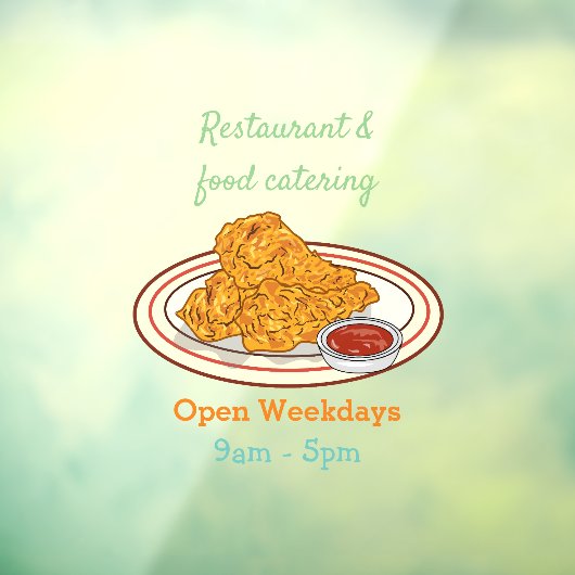 Cartoon-Illustration für gefrorenes Huhn Fensteraufkleber (Blatt 3)