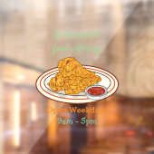 Cartoon-Illustration für gefrorenes Huhn Fensteraufkleber (Blatt 2)