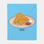 Cartoon-Illustration für gefrorenes Huhn Fleecedecke (Vorderseite)