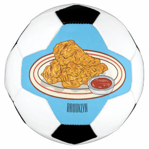 Cartoon-Illustration für gefrorenes Huhn Fußball