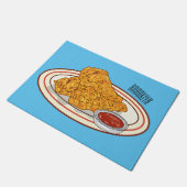 Cartoon-Illustration für gefrorenes Huhn Fußmatte (Schrägansicht)