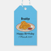 Cartoon-Illustration für gefrorenes Huhn Geschenkanhänger (Rückseite)