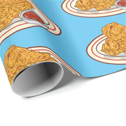 Cartoon-Illustration für gefrorenes Huhn Geschenkpapier (Rolleneckpunkt)