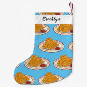 Cartoon-Illustration für gefrorenes Huhn Kleiner Weihnachtsstrumpf (Rückseite)