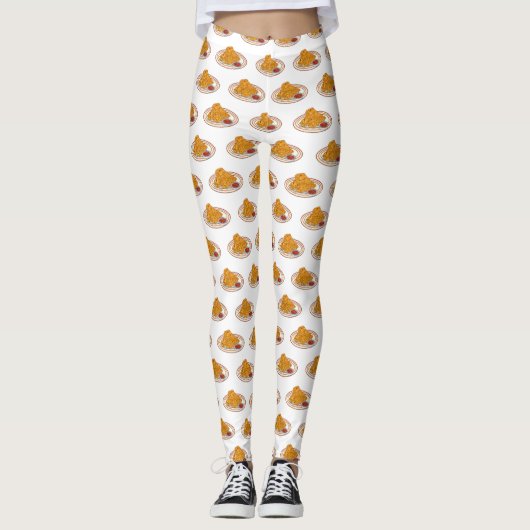 Cartoon-Illustration für gefrorenes Huhn Leggings (Vorderseite)