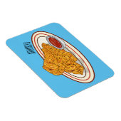 Cartoon-Illustration für gefrorenes Huhn Magnet (Rechte Seite)