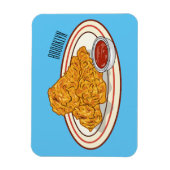 Cartoon-Illustration für gefrorenes Huhn Magnet (Vertikal)