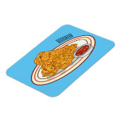 Cartoon-Illustration für gefrorenes Huhn Magnet (Linke Seite)