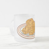 Cartoon-Illustration für gefrorenes Huhn Mattglastasse (Vorderseite Links)