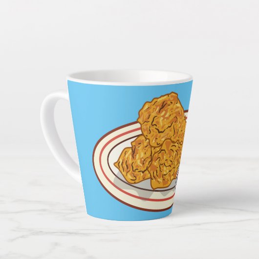 Cartoon-Illustration für gefrorenes Huhn Milchtasse (Linke Ecke)