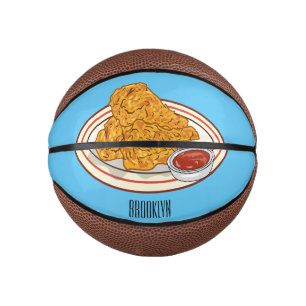 Cartoon-Illustration für gefrorenes Huhn Mini Basketball