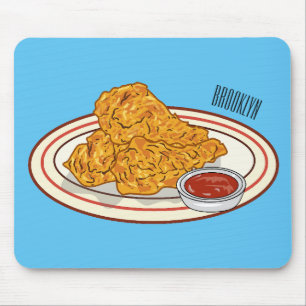 Cartoon-Illustration für gefrorenes Huhn Mousepad