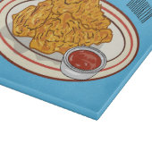 Cartoon-Illustration für gefrorenes Huhn Schneidebrett (Ecke)