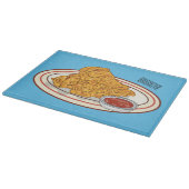 Cartoon-Illustration für gefrorenes Huhn Schneidebrett (Ecke)