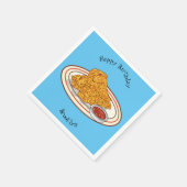 Cartoon-Illustration für gefrorenes Huhn Serviette (Ecke)