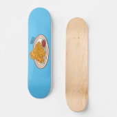 Cartoon-Illustration für gefrorenes Huhn Skateboard (Vorderseite)