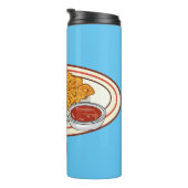 Cartoon-Illustration für gefrorenes Huhn Thermosbecher (Nach rechts gedreht)