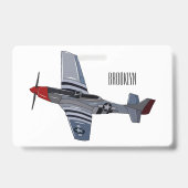 Cartoon-Illustration für Kampfbomber Ausweis (Rückseite)
