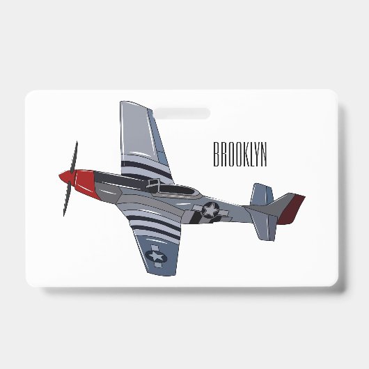 Cartoon-Illustration für Kampfbomber Ausweis (Vorderseite)