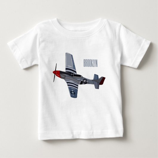Cartoon-Illustration für Kampfbomber Baby T-shirt (Vorderseite)