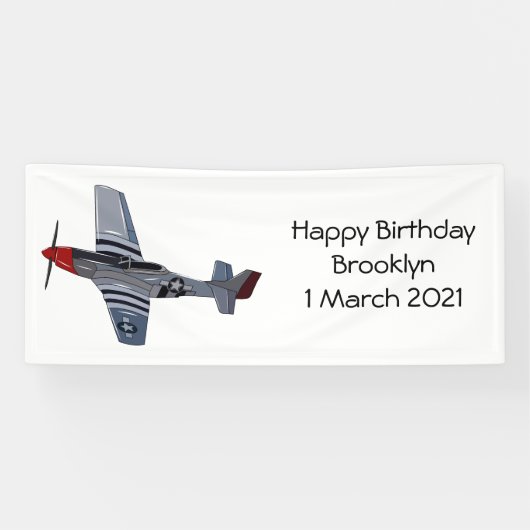 Cartoon-Illustration für Kampfbomber Banner (Horizontal)