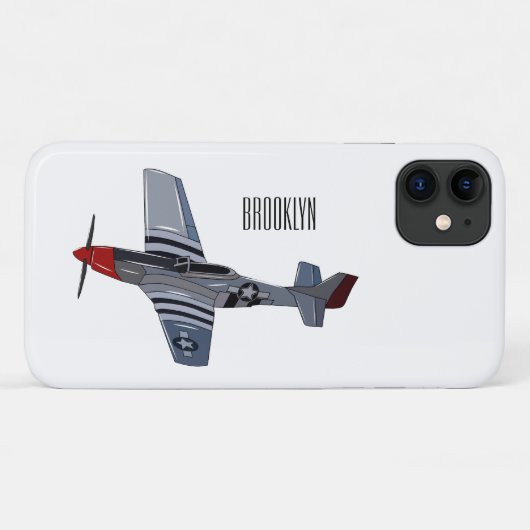 Cartoon-Illustration für Kampfbomber Case-Mate iPhone Hülle (Rückseite (Horizontal))