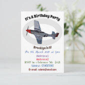 Cartoon-Illustration für Kampfbomber Einladung (Stehend Vorderseite)