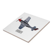 Cartoon-Illustration für Kampfbomber Fliese (Seite)