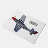 Cartoon-Illustration für Kampfbomber Fußmatte (Schrägansicht)