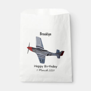 Cartoon-Illustration für Kampfbomber Geschenktütchen
